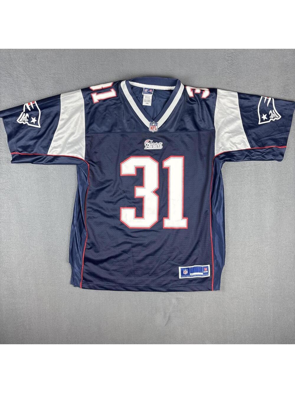 Y2K NFL Pro Line New England Patriots Aqib Talib #31 Jersey Navy Mens L